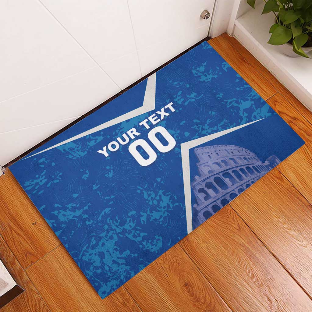 Custom Italy Football Rubber Doormat With Colosseum - Wonder Print Shop