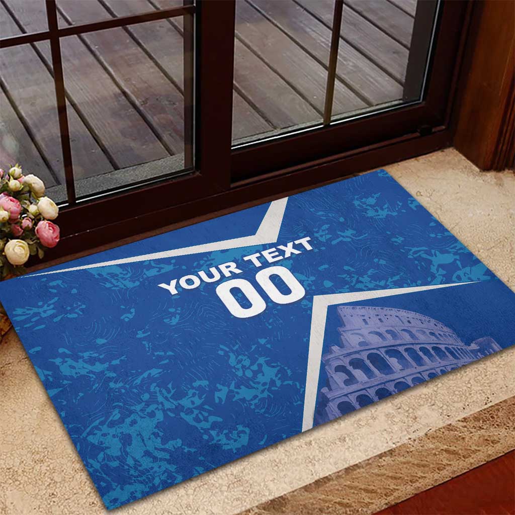 Custom Italy Football Rubber Doormat With Colosseum - Wonder Print Shop