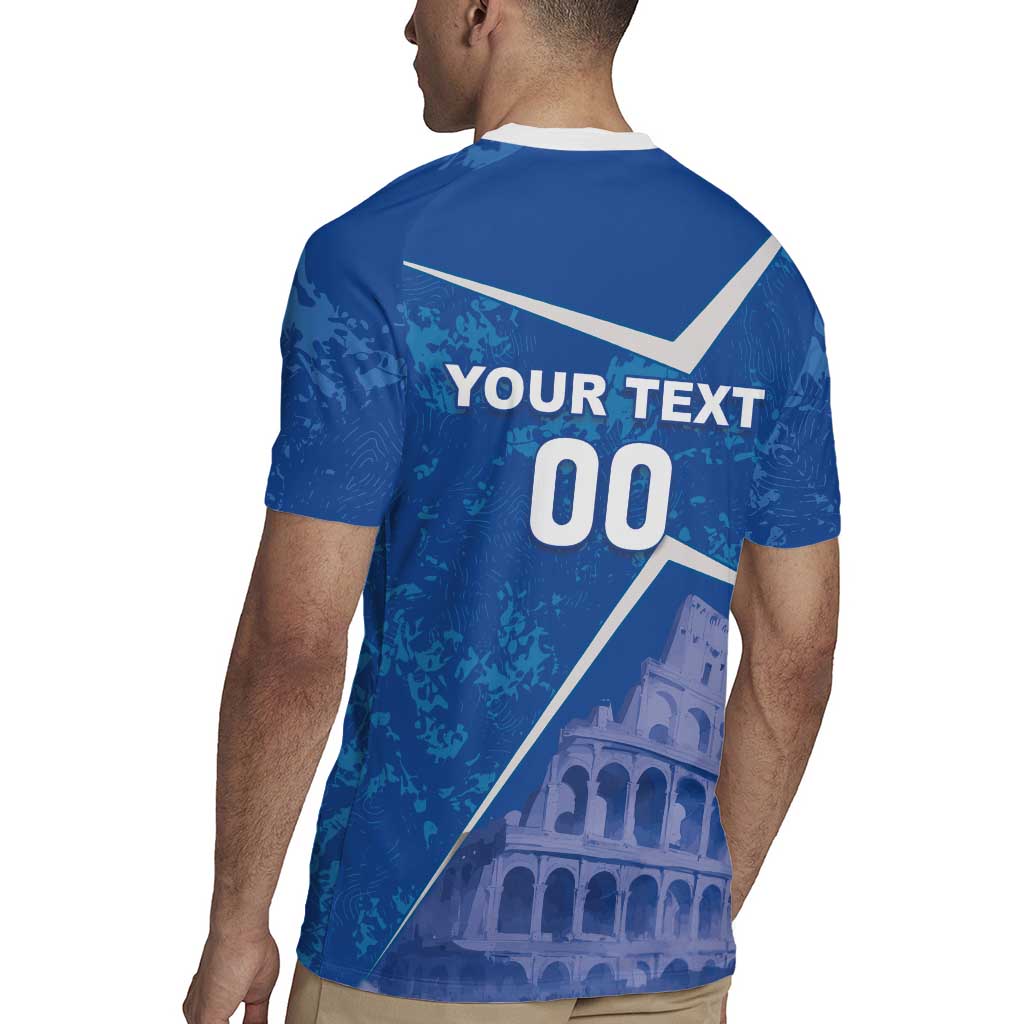 Custom Italy Football Rugby Jersey With Colosseum - Wonder Print Shop