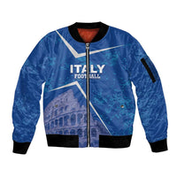 Custom Italy Football Sleeve Zip Bomber Jacket With Colosseum - Wonder Print Shop