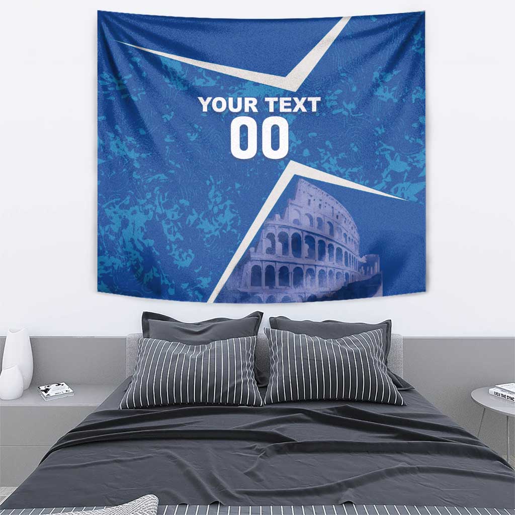Custom Italy Football Tapestry With Colosseum - Wonder Print Shop