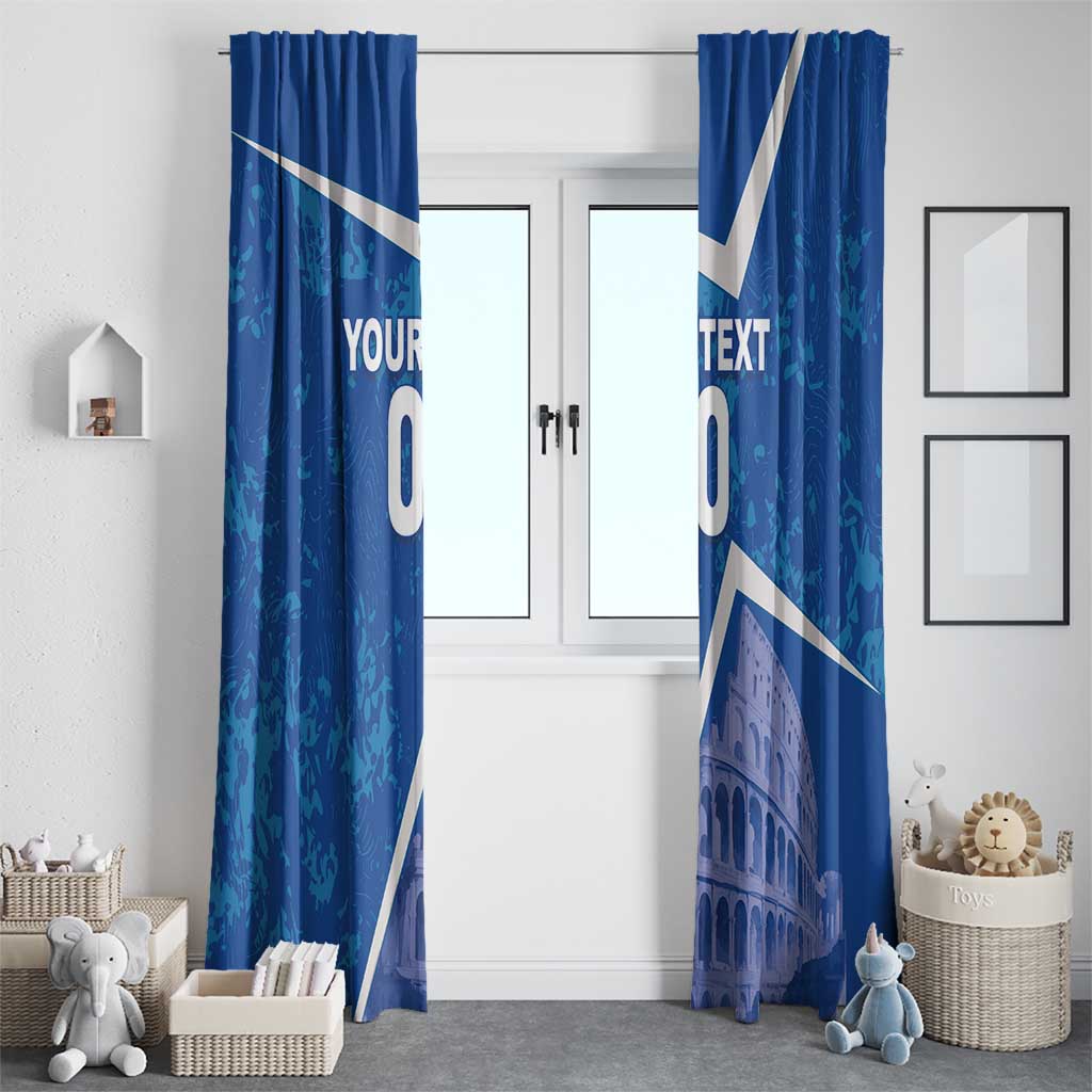 Custom Italy Football Window Curtain With Colosseum - Wonder Print Shop
