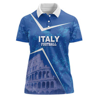 Custom Italy Football Women Polo Shirt With Colosseum - Wonder Print Shop