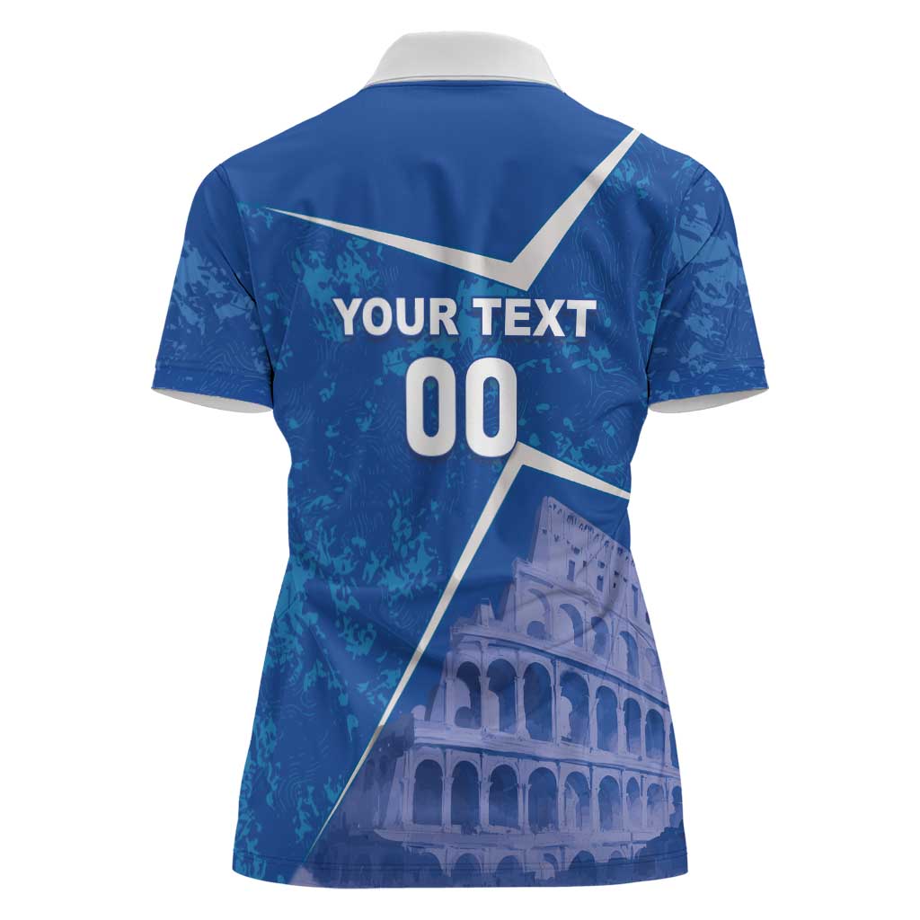 Custom Italy Football Women Polo Shirt With Colosseum - Wonder Print Shop