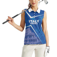 Custom Italy Football Women Sleeveless Polo Shirt With Colosseum - Wonder Print Shop