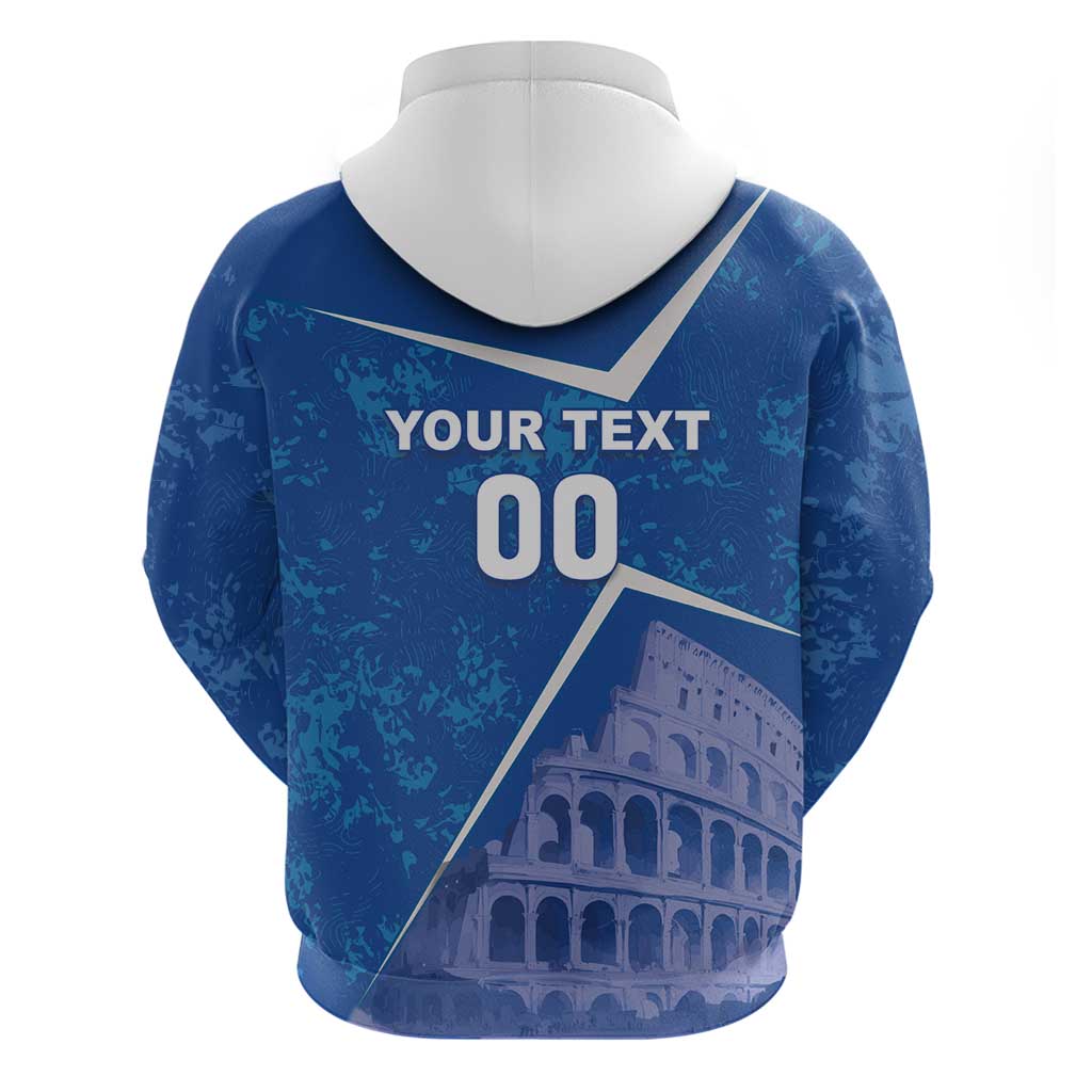 Custom Italy Football Zip Hoodie With Colosseum - Wonder Print Shop
