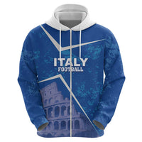 Custom Italy Football Zip Hoodie With Colosseum - Wonder Print Shop