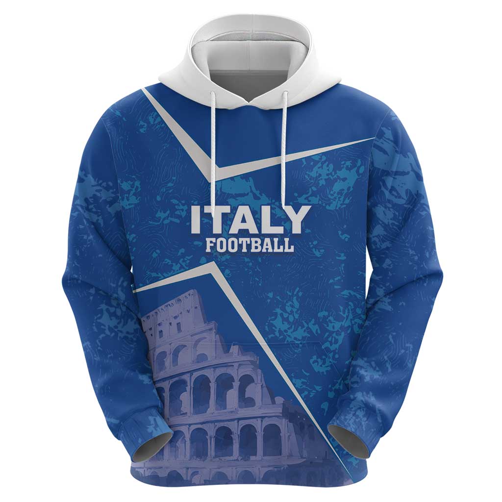 Custom Italy Football Zip Hoodie With Colosseum - Wonder Print Shop