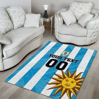 Custom Uruguay Football Area Rug Sol De May - Wonder Print Shop