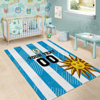 Custom Uruguay Football Area Rug Sol De May - Wonder Print Shop