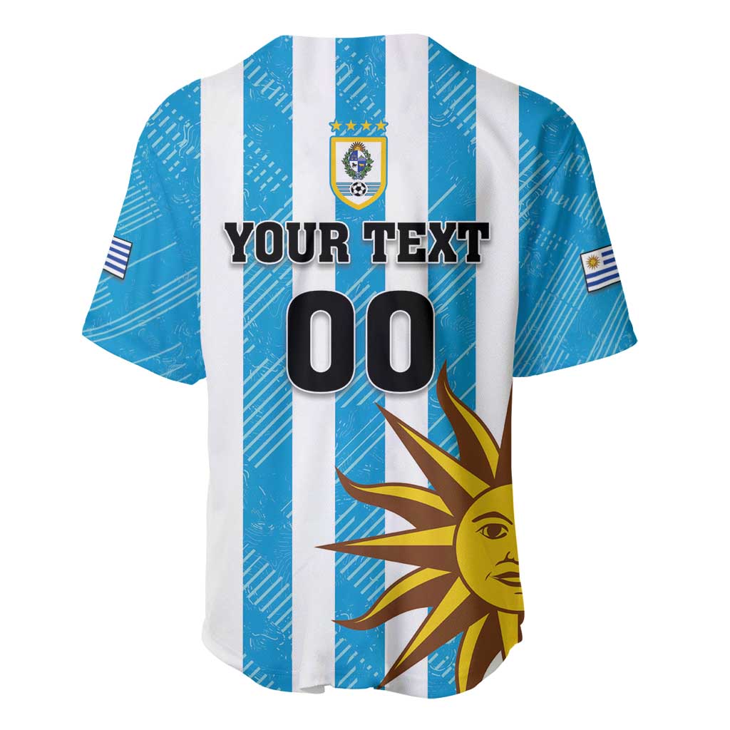 Custom Uruguay Football Baseball Jersey Sol De May - Wonder Print Shop