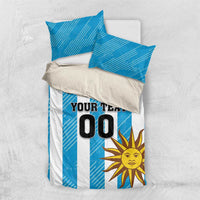 Custom Uruguay Football Bedding Set Sol De May - Wonder Print Shop