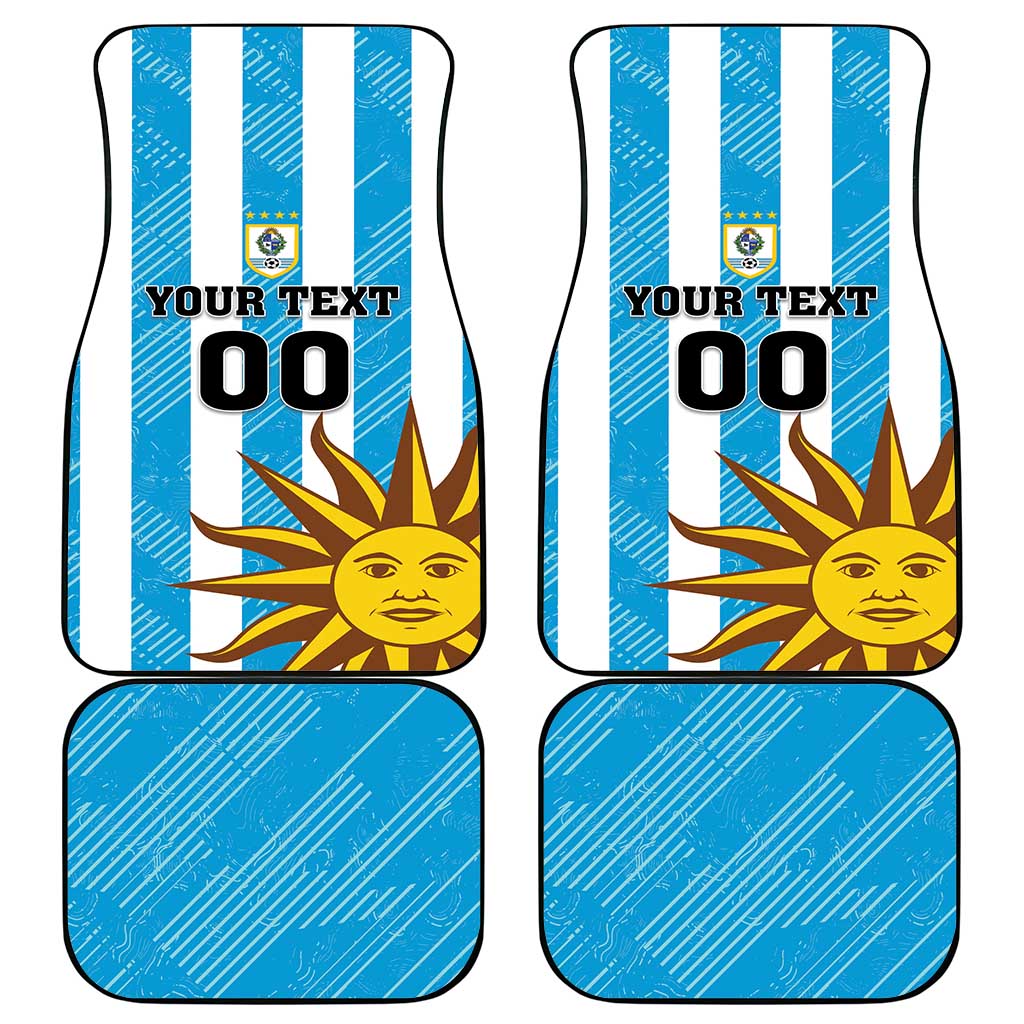 Custom Uruguay Football Car Mats Sol De May - Wonder Print Shop