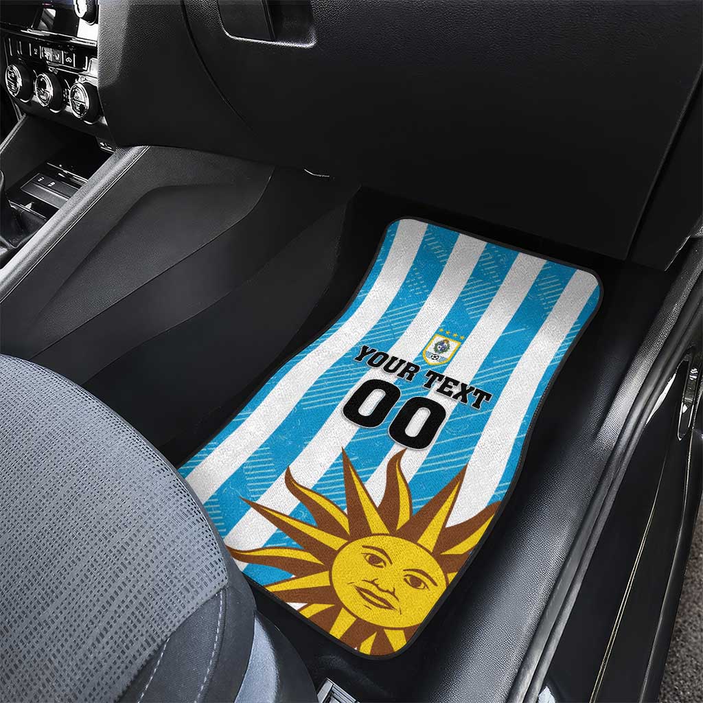 Custom Uruguay Football Car Mats Sol De May - Wonder Print Shop