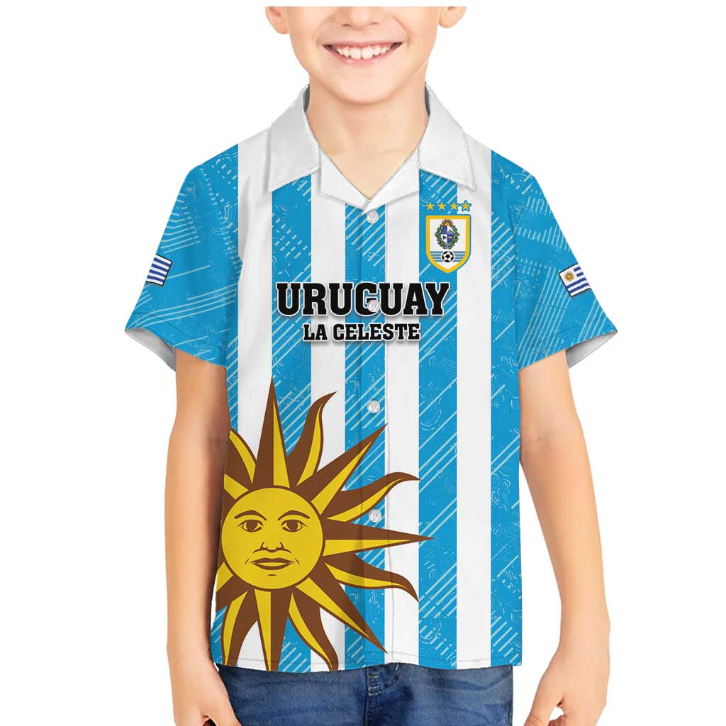Custom Uruguay Football Family Matching Mermaid Dress and Hawaiian Shirt Sol De May - Wonder Print Shop