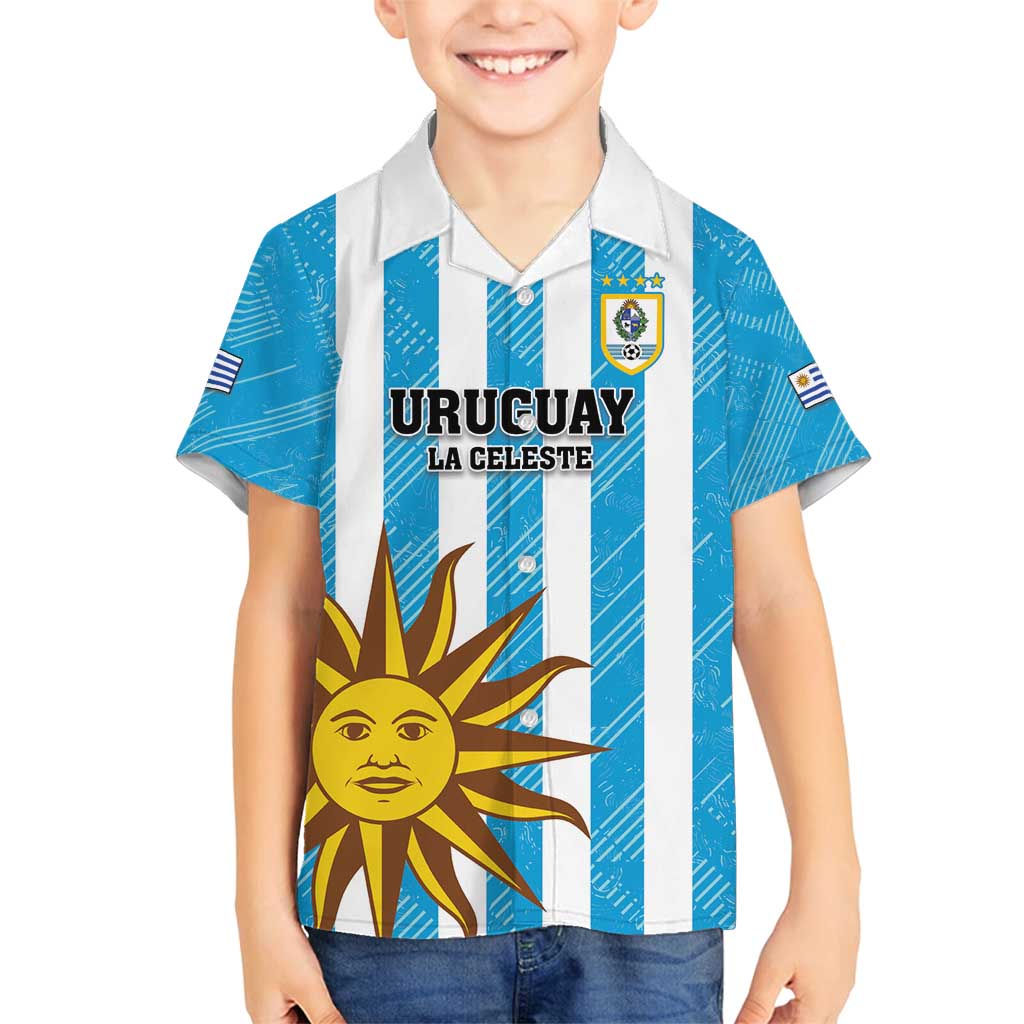 Custom Uruguay Football Family Matching Summer Maxi Dress and Hawaiian Shirt Sol De May - Wonder Print Shop