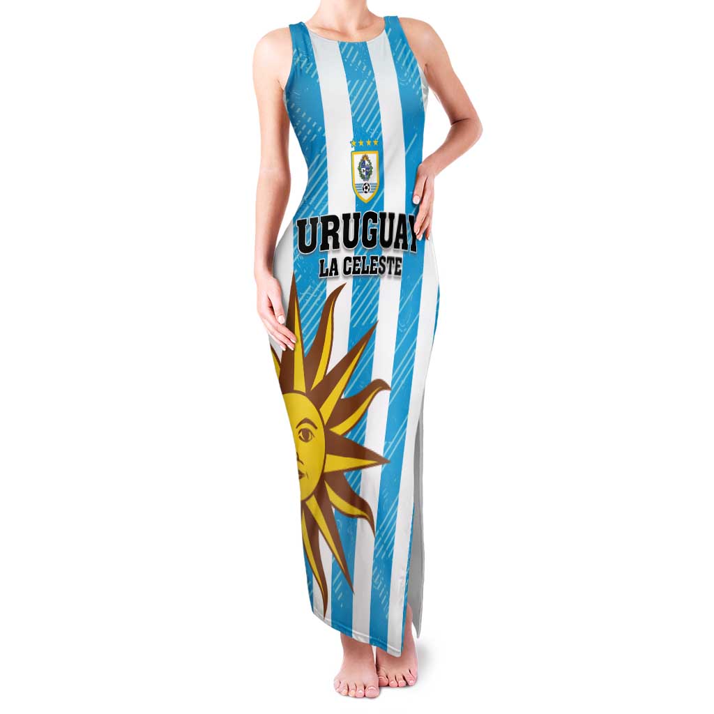 Custom Uruguay Football Family Matching Tank Maxi Dress and Hawaiian Shirt Sol De May - Wonder Print Shop