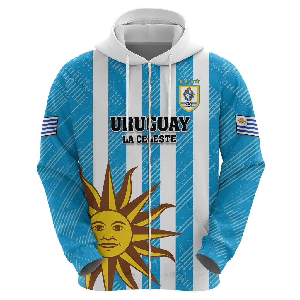 Custom Uruguay Football Hoodie Sol De May - Wonder Print Shop