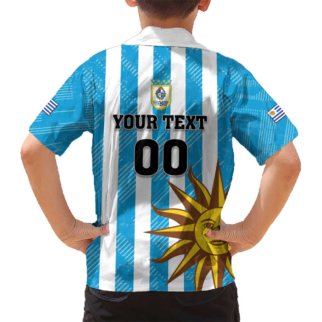 Custom Uruguay Football Kid Hawaiian Shirt Sol De May - Wonder Print Shop