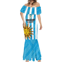 Custom Uruguay Football Mermaid Dress Sol De May - Wonder Print Shop