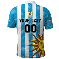 Custom Uruguay Football Polo Shirt Sol De May - Wonder Print Shop