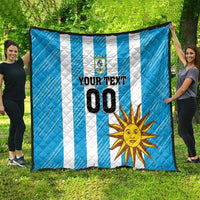 Custom Uruguay Football Quilt Sol De May - Wonder Print Shop