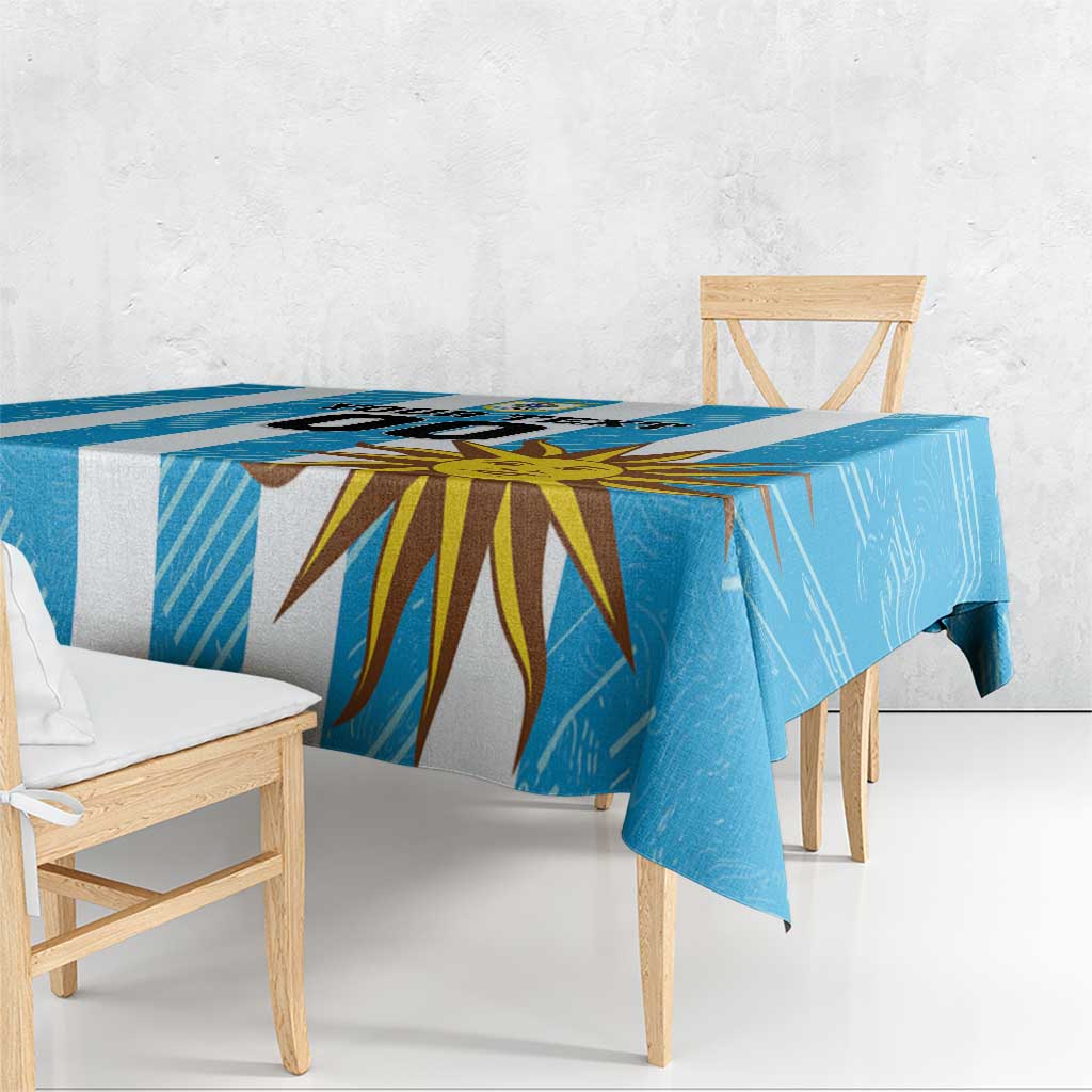 Custom Uruguay Football Tablecloth Sol De May - Wonder Print Shop
