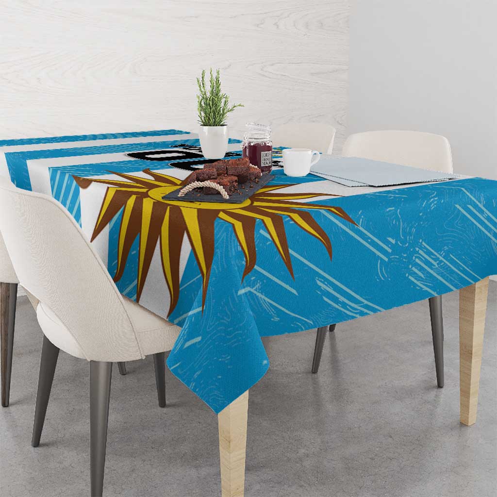 Custom Uruguay Football Tablecloth Sol De May - Wonder Print Shop