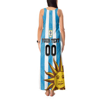 Custom Uruguay Football Tank Maxi Dress Sol De May - Wonder Print Shop