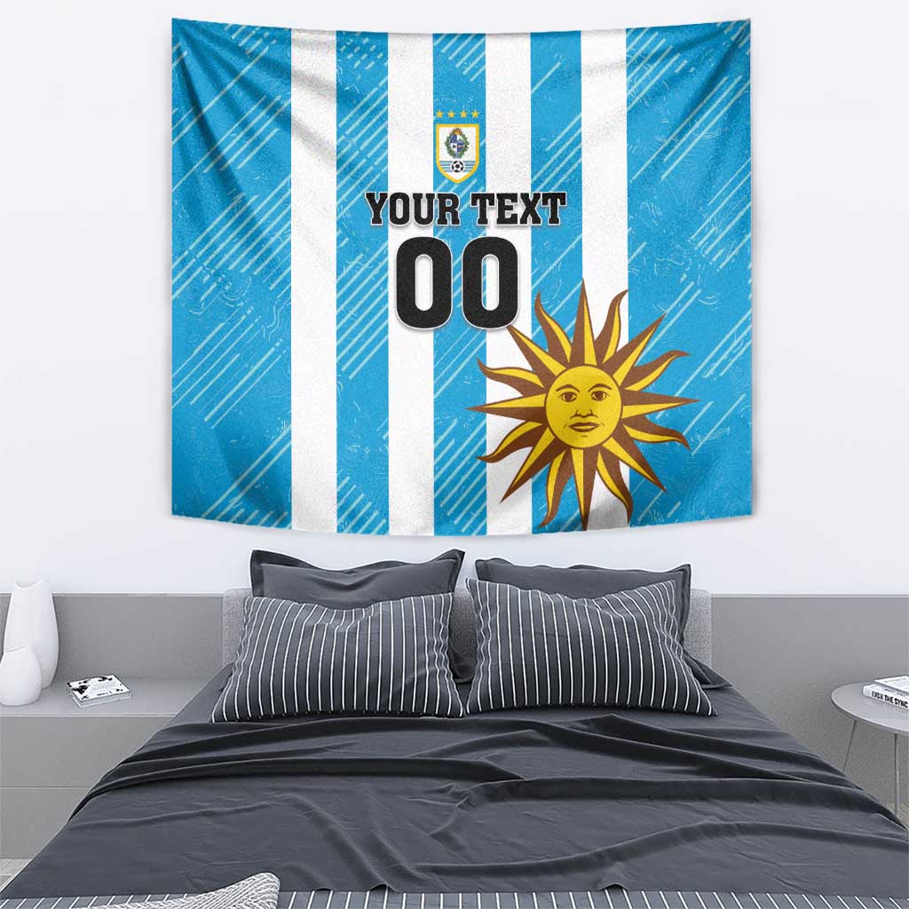 Custom Uruguay Football Tapestry Sol De May - Wonder Print Shop