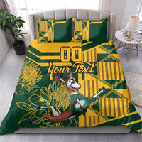 Custom South Africa Rugby Bedding Set Springboks With Protea Cynaroides - Wonder Print Shop