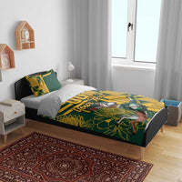 Custom South Africa Rugby Bedding Set Springboks With Protea Cynaroides - Wonder Print Shop