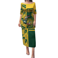 Custom South Africa Rugby Family Matching Puletasi and Hawaiian Shirt Springboks With Protea Cynaroides - Wonder Print Shop