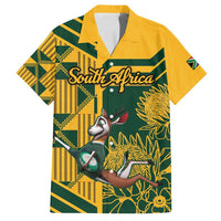 Custom South Africa Rugby Family Matching Summer Maxi Dress and Hawaiian Shirt Springboks With Protea Cynaroides - Wonder Print Shop