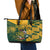 Custom South Africa Rugby Leather Tote Bag Springboks With Protea Cynaroides - Wonder Print Shop