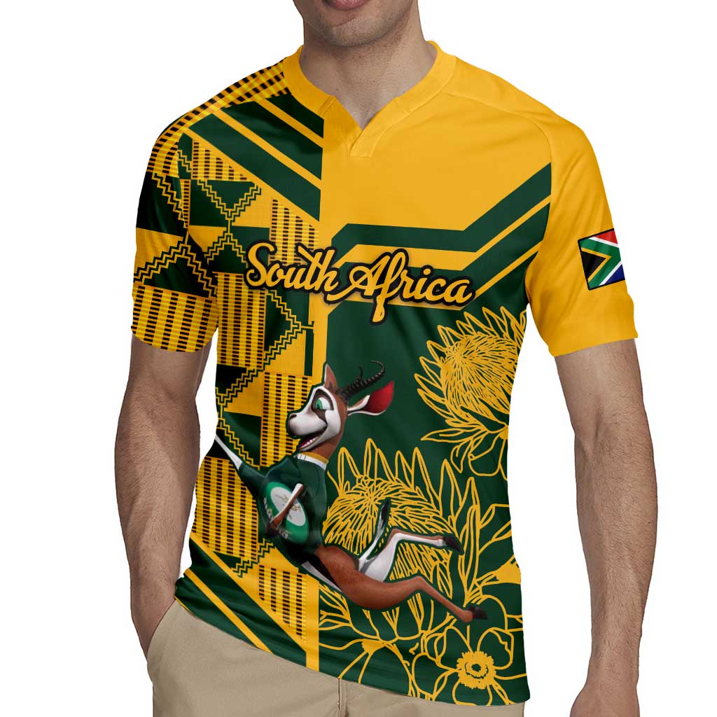 Custom South Africa Rugby Rugby Jersey Springboks With Protea Cynaroides - Wonder Print Shop