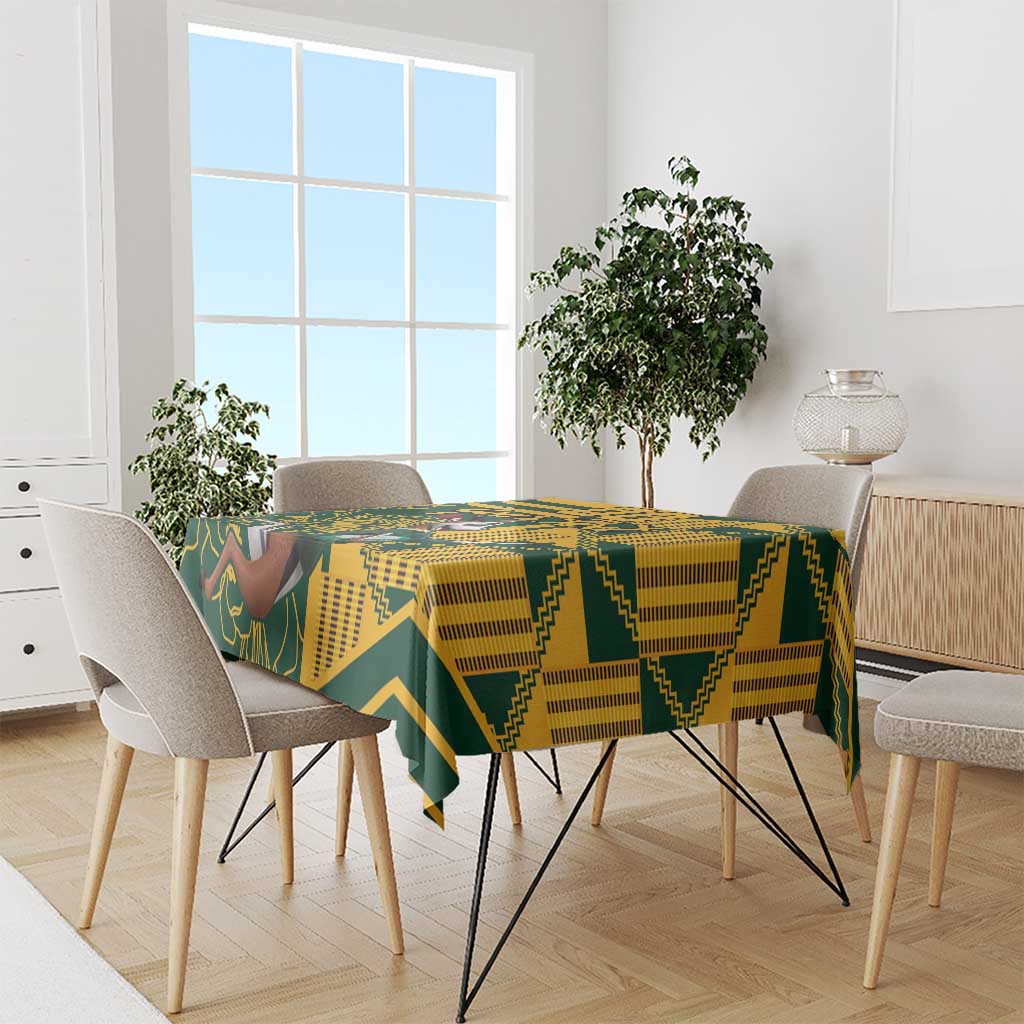 Custom South Africa Rugby Tablecloth Springboks With Protea Cynaroides - Wonder Print Shop