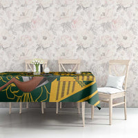 Custom South Africa Rugby Tablecloth Springboks With Protea Cynaroides - Wonder Print Shop