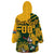 Custom South Africa Rugby Wearable Blanket Hoodie Springboks With Protea Cynaroides - Wonder Print Shop