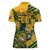 Custom South Africa Rugby Women Polo Shirt Springboks With Protea Cynaroides - Wonder Print Shop