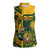 Custom South Africa Rugby Women Sleeveless Polo Shirt Springboks With Protea Cynaroides - Wonder Print Shop