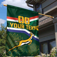 Custom South Africa Rugby Garden Flag Springboks Mascot African Pattern - Wonder Print Shop