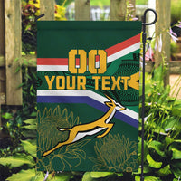 Custom South Africa Rugby Garden Flag Springboks Mascot African Pattern - Wonder Print Shop
