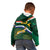 Custom South Africa Rugby Kid Hoodie Springboks Mascot African Pattern - Wonder Print Shop