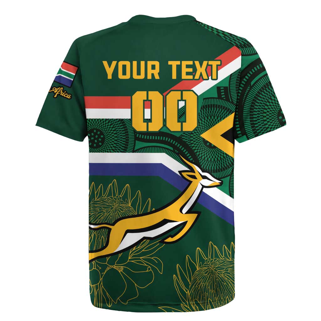 Custom South Africa Rugby Rugby Jersey Springboks Mascot African Pattern - Wonder Print Shop