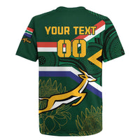 Custom South Africa Rugby Rugby Jersey Springboks Mascot African Pattern - Wonder Print Shop