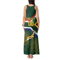 Custom South Africa Rugby Tank Maxi Dress Springboks Mascot African Pattern - Wonder Print Shop