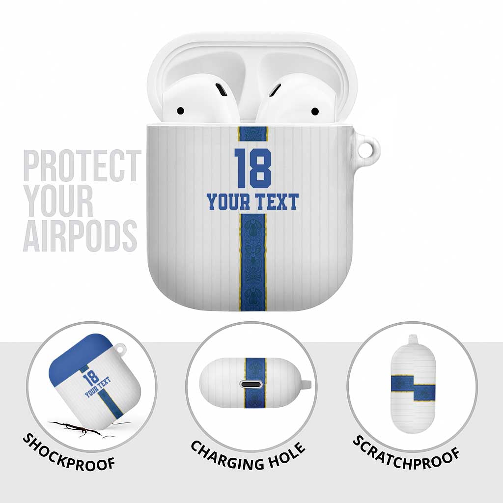 Custom Finland Football AirPods Case Suomi Champion Sami Pattern - Wonder Print Shop