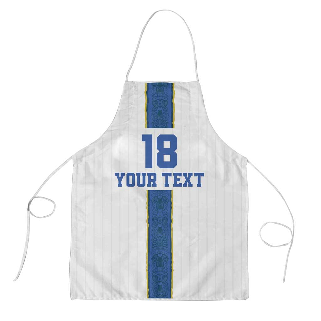 Custom Finland Football Apron Suomi Champion Sami Pattern - Wonder Print Shop