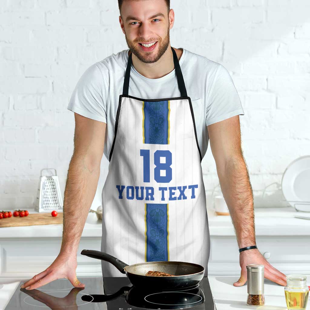 Custom Finland Football Apron Suomi Champion Sami Pattern - Wonder Print Shop